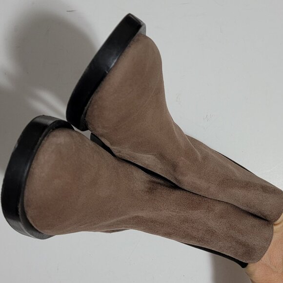 NEW Stuart Weitzman Cline Sleek Boots Womens 9.5 Beige Suede Contemporary - Picture 4 of 10